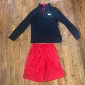 Boy's Under Armour Pullover & Shorts